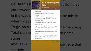 It’s Hard Being the Kane Big Daddy Kane Verse 3