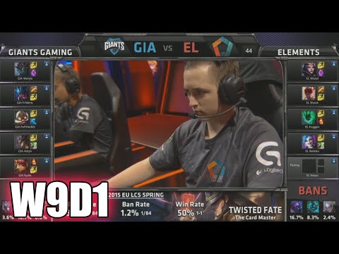 GIANTS vs Elements | S5 EU LCS Spring 2015 Week 9 Day 1 | GIA vs EL W9D1G4 VOD 60FPS