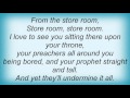 Leonard Cohen - Storeroom Lyrics