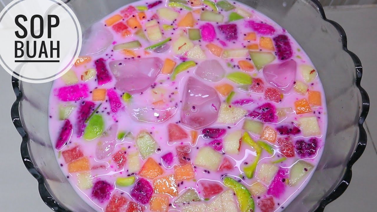 FRESH FRUIT ICE SOUP RECIPE FOR TAKJIL DURING THE FASTING MONTH