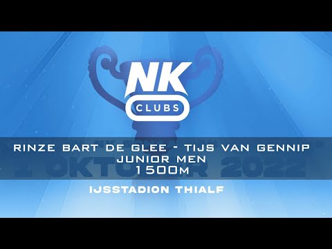 Rinze Bart de Glee - Tijs van Gennip Junior Men 1500m NK Clubs 2022