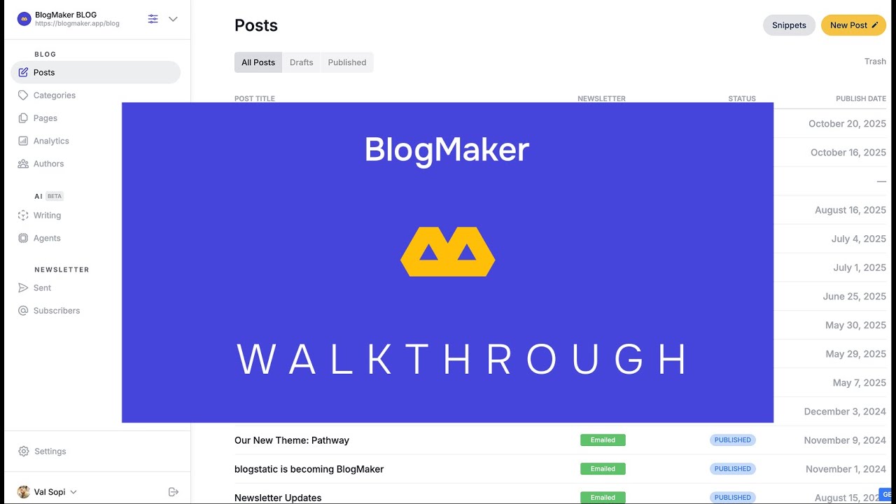 BlogMaker demo video