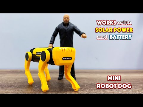 ROBOT DOG that can work Both Solar Power and Battery - Unbox, Assembly, Test