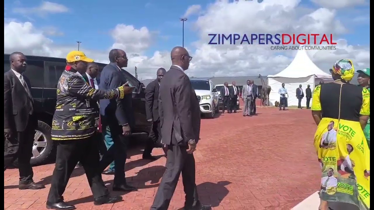 VP Dr Kembo Mohadi has arrived at the Heritage Village for the Strategic Seminar for Politburo