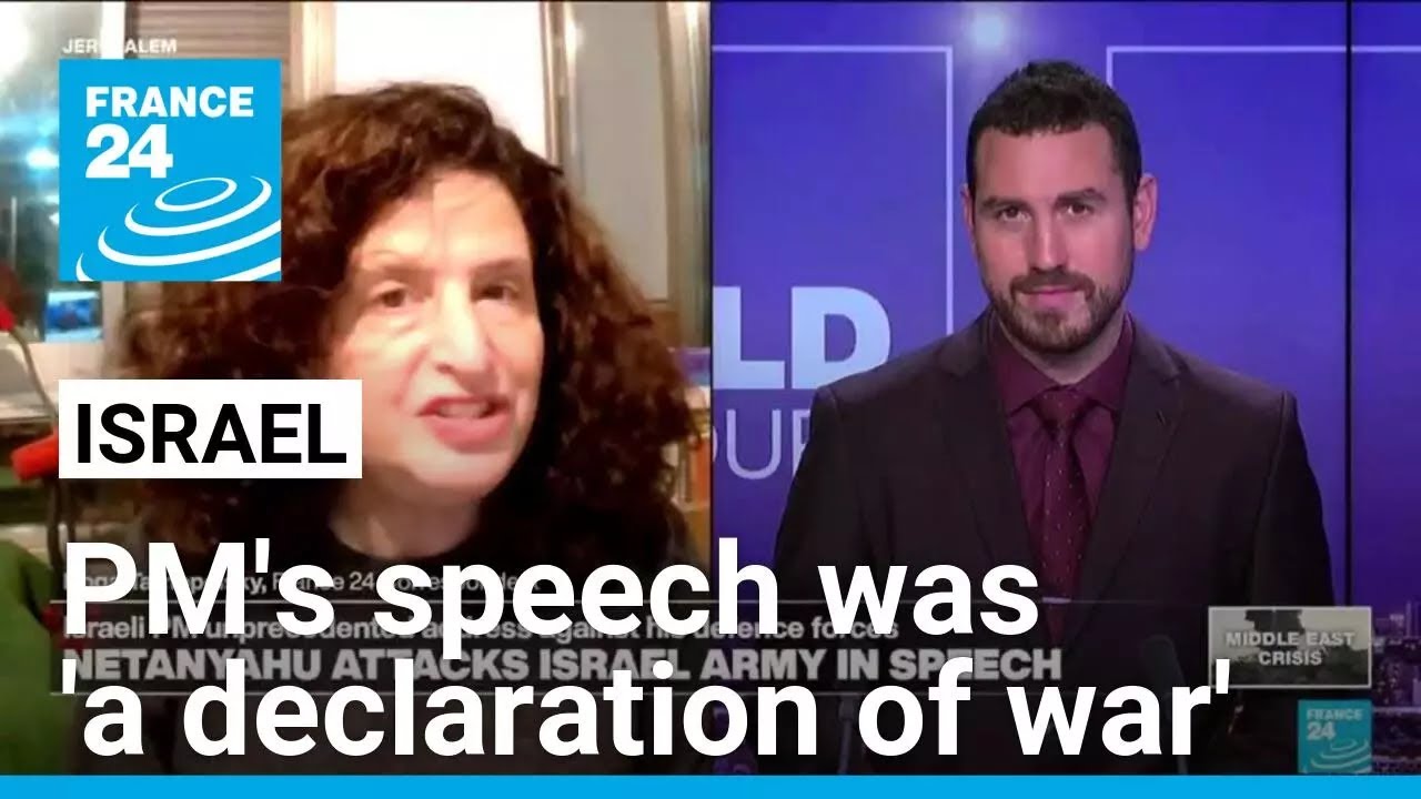 Israeli PM's speech was 'a declaration of war directed inside Israel' • FRANCE 24 English