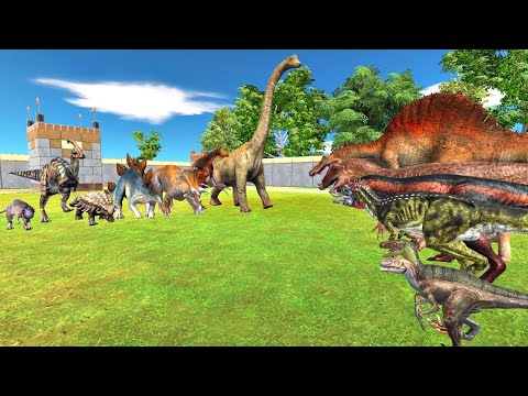 Carnivore Dinosaurs VS Herbivore Dinosaurs. Animal Revolt Battle Simulator