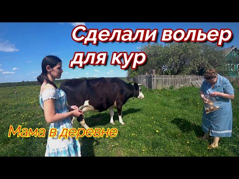 Вольер для кур, Мама в деревне