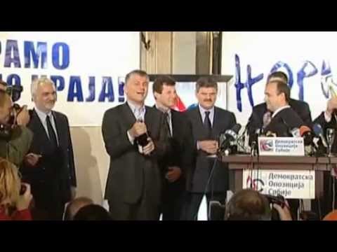 Objava pobede Demokratske opozicije Srbije