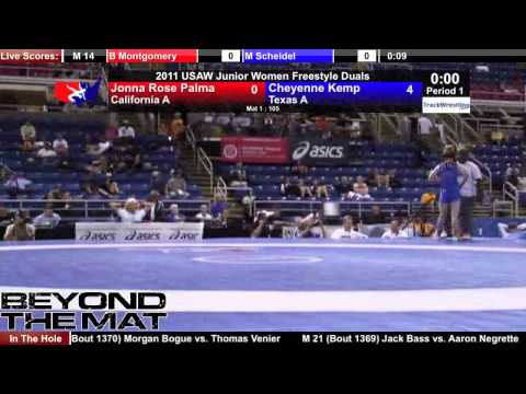Junior Duals Final 105 - Cheyenne Kemp (TX) vs. Jonna Rose Palma (CA)