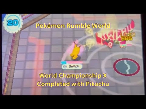 Pokémon Rumble World: World Championship X Completed with Pikachu!!!