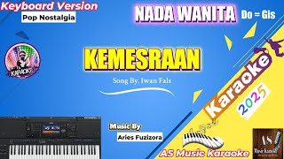 KEMESRAAN (Suatu Hari Dikala Kita Duduk Ditepi Pantai) ll KARAOKE NADA WANITA DO = Gis