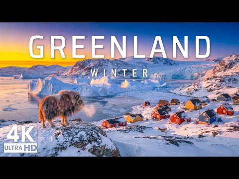 Greenland 4K Drone Nature Film - Calming Piano Music - Relaxation on TV