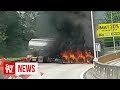 Oil Tanker Catches Fire Near Menora Tunnel Causes Congestion