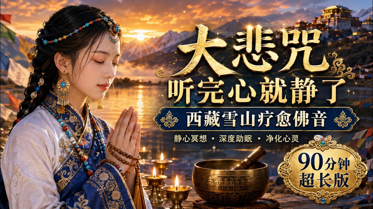 2026 雪域高原藏語療癒女聲｜空靈吟唱 × 雪山風聲 × 溫柔經咒氛圍｜像站在高原雲端慢慢放空 #藏語女聲 #