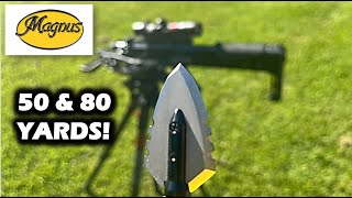 Magnus 150 Grain Single Bevel Crossbow Test - 50 & 80 YARDS!