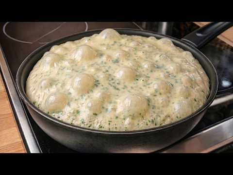 I make Garlic Bread at home every day! No oven, No knead! Easy bread recipe