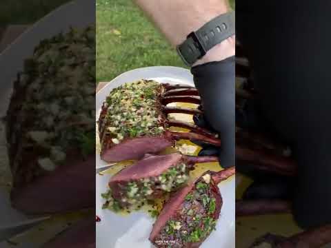 Venison Rack with Wild Herb Butter Recipe | Over The Fire Cooking by Derek Wolf