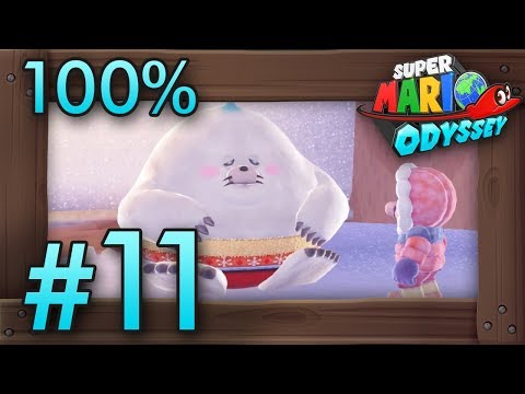Super Mario Odyssey 100% Walkthrough Part 11 | Snow Kingdom (All Moons & Coins) Switch Gameplay