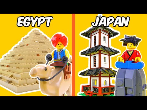Construí as GRANDES PAÍSES em LEGO... Uma Jornada Épica! 🌍🏛 | TD BRICKS em Português.