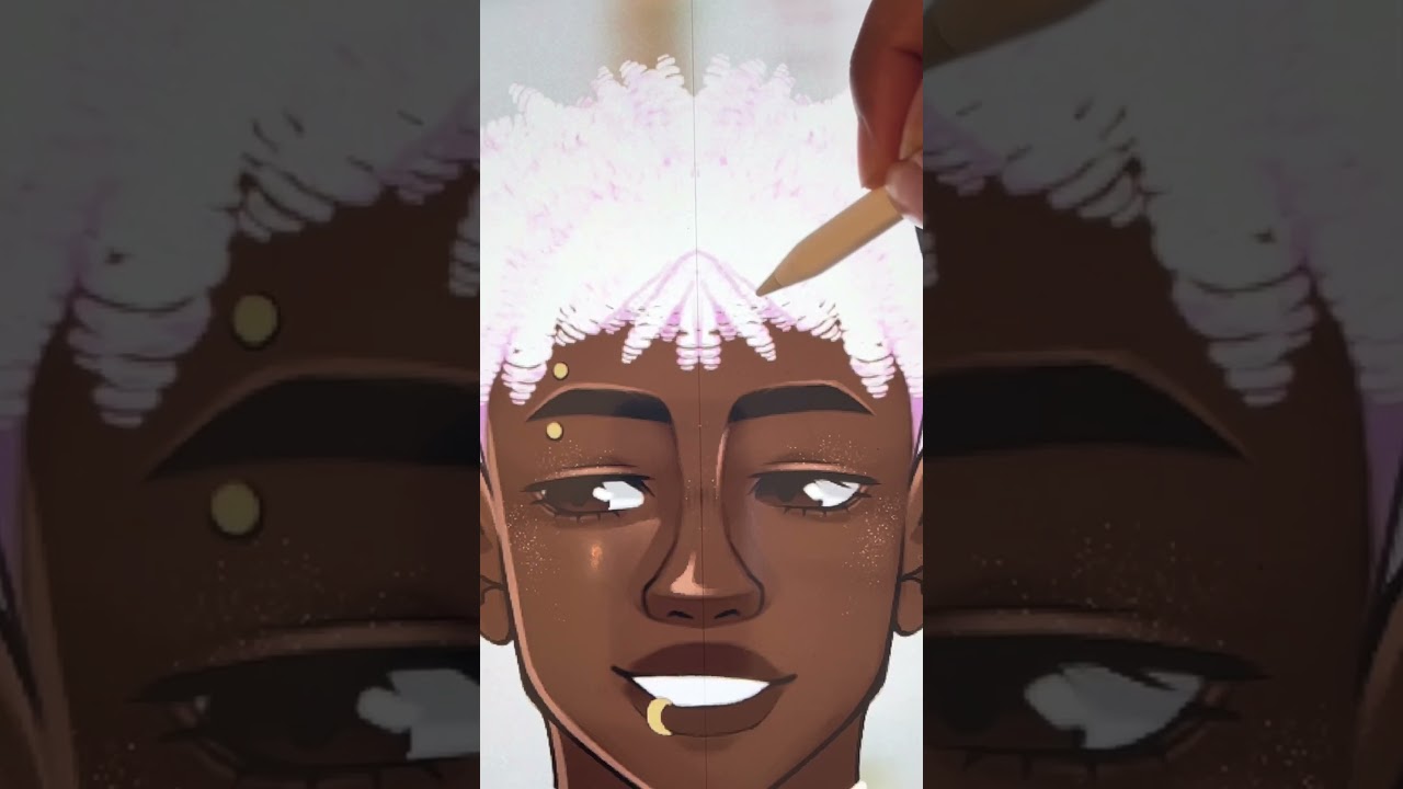 How To Draw Kinky Hair Twists With Digital Art Brushes On Procreate