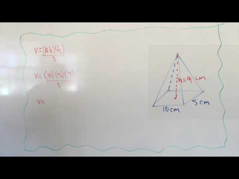 CÓMO CALCULAR EL VOLUMEN DE UNA PIRÁMIDE RECTANGULAR
