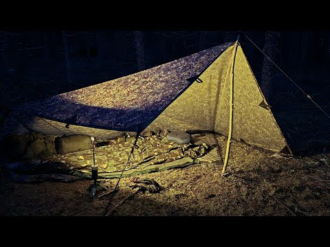 Tarp Camping In Heavy Rain