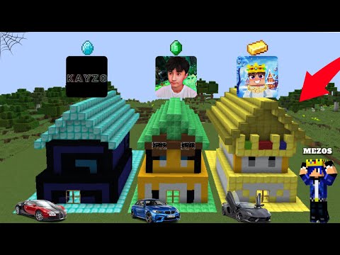 3 YOUTUBERS BUILD EPIC MINECRAFT HOUSES | WHO WINS?