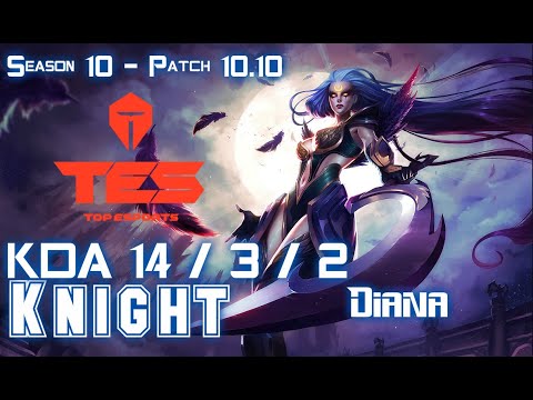 TES Knight DIANA vs ZOE Mid - Patch 10.10 KR Ranked