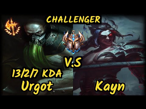 styllEE (URGOT) vs KAYN - 13/2/7 KDA JUNGLE CHALLENGER GAMEPLAY - EUW