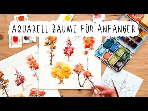 Aquarell malen lernen – 5 einfache Techniken für Bäume