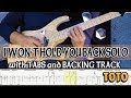 TOTO | I WON'T HOLD YOU BACK SOLO with TABS and BACKING TRACK | ALVIN DE LEON (2019)