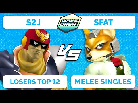 WAVEDASH 2022 - S2J (Capt. Falcon) VS SFAT (Fox) - SSBM - Losers Top 12