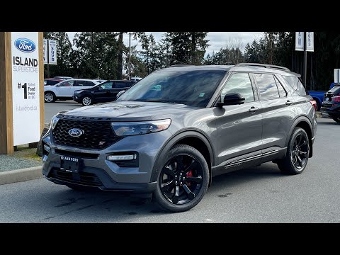 2021 Ford Explorer ST + Performance Brakes, Class III Trailer Pkg, 4WD Review | Island Ford