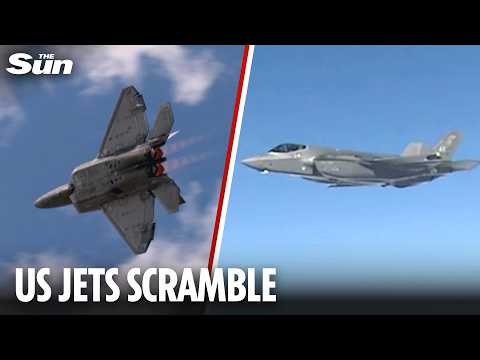 US fighter jets scrambled as five Russian war planes are spotted heading towards Alaska