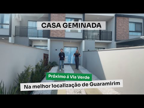 CASA GEMINADA COMPLETA EM GUARAMIRIM | 3 QUARTOS, SENDO 1 SUÍTE | ILHA DA FIGUEIRA