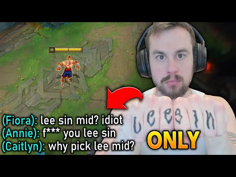 My Whole Team FLAMES me for picking Lee Sin Mid... then this happened