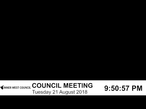 Inner West Extraordinary Council Meeting 21 August 2018