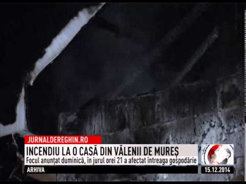 INCENDIU LA O CASĂ DIN VĂLENII DE MUREŞ (2014 12 15)