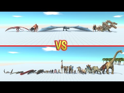 HERBIVORE DINOSAURS + REPTILES and MODERN MAMMALS VS FANTASY - Animal Revolt Battle Simulator