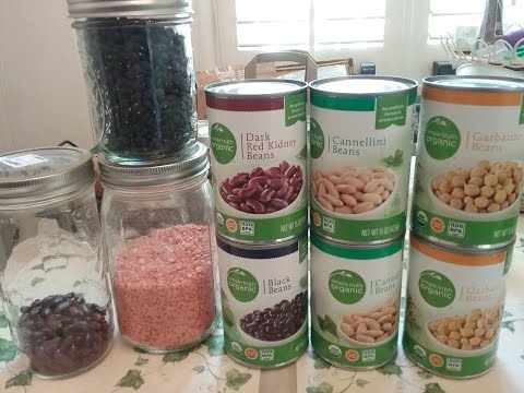 Beans: dry vs canned + nutrition comparison: black, cannelli...