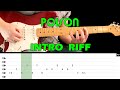 POISON - Guitar lesson - Intro Riff (with tabs & EXTRA slow lesson) - Alice Cooper