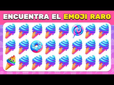 Encuentra el Emoji Raro - Edición de Dulces 🍩🍬🍰 | 35 Niveles de Desafío Visual