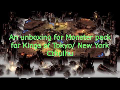 An unboxing for monster pack for kings of tokyo and new york Cthulhu 