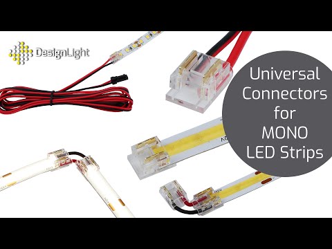 Universal Connectors for 8 mm and 10 mm LED Strips - MONO COB and SMD - Design Light #led #cob