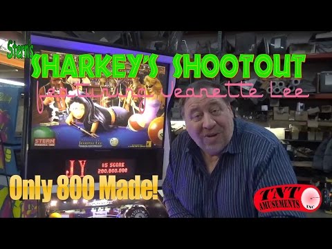 #872 Stern SHARKEY'S SHOOTOUT featuring Jeanette Lee PINBALL MACHINE! TNT Amusements
