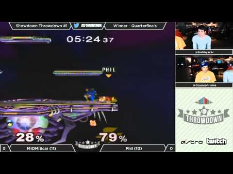 Melee Showdown Throwdown #1 - Winner Quarterfinals - MIOM|Scar (C. Falcon) vs Phil (Fox)