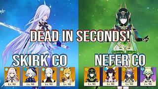 ⭐ 4 Enemies Deleted in Seconds! | Skirk & Nefer Premium Teams | Spiral Abyss 12 | Genshin Impact