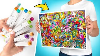 Download lagu Cara Membuat Gambar Keren dengan Spidol Warna-warni mp3