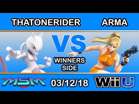 MSM 137 - ThatOneRider (Mewtwo) Vs. Kh | Arma (Zero Suit Samus) Winners Side - Smash 4