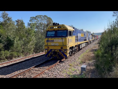 Pacific National NR49, NR15, LDP001 & 9321 with 3BA6 at Mindaribba - 30/8/23